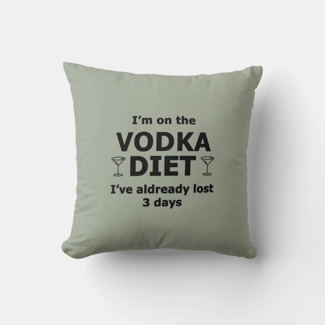 Almofada Estou Na Dieta De Vodka (Frente)