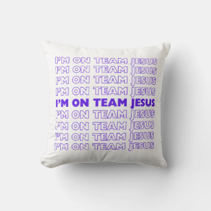 Almofada Estou na Equipe Jesus travesseiro