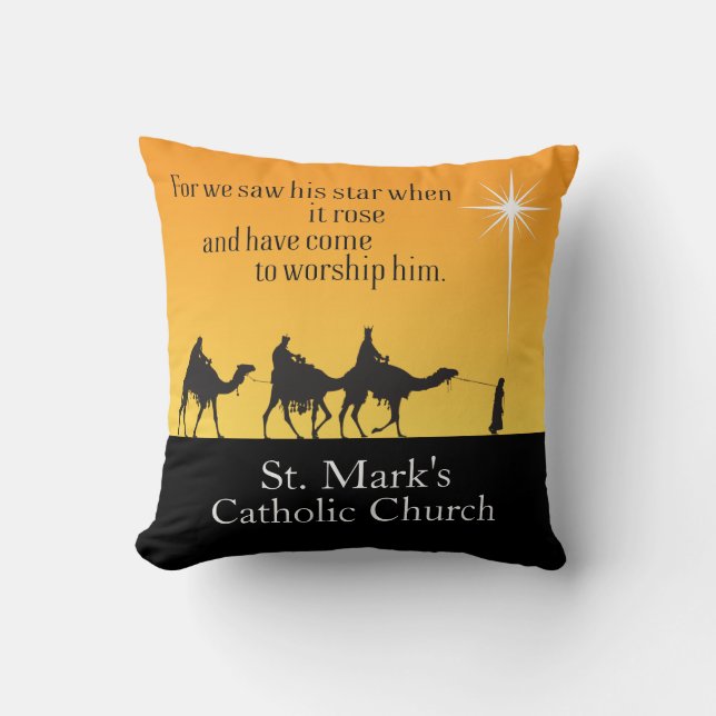 Almofada Estrela de Bethlehem dos Três Sábios Personalizado (Frente)