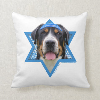 Almofada Estrela de David de Hanukkah - cão suíço da