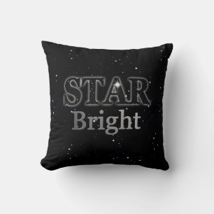 Almofada Estrela de Natal, Arte Negra e Prata