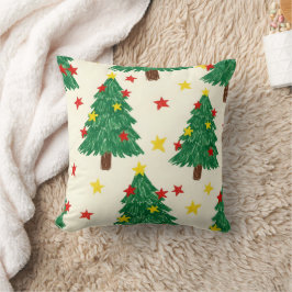 Almofada Estrela de Natal Texturizada Alegre com Design Rep