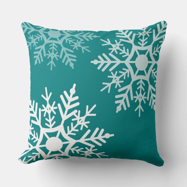 Almofada Estrela de Neve - Natal - Jogar Cushion (Frente)