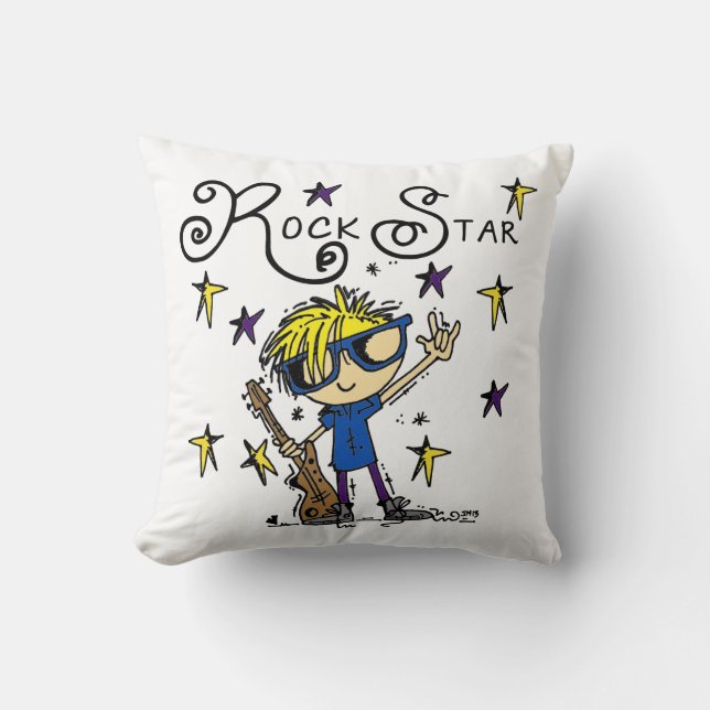Almofada Estrela de Rock Loura (Frente)