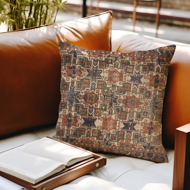 Almofada Estrela Distante Kazak Laranja (Criador carregado)