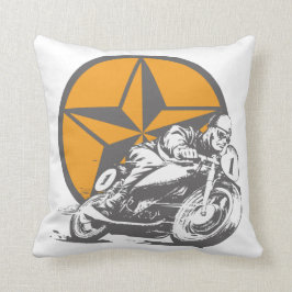 Almofada Estrela do Círculo de Motociclismo de Vintage