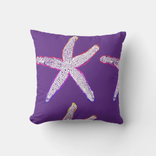 Almofada Estrela-do-Mar Multicolor Rosa Roxo Presente Dia d