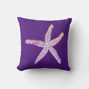 Almofada Estrela-do-mar Rosa Roxo Presente Personalizado Di