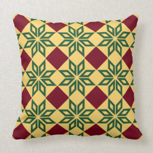 Almofada Estrela do verde do azulejo de Barcelona no