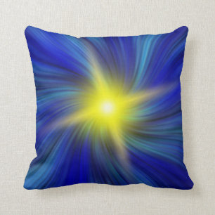 Almofada Estrela estourada no travesseiro decorativo azul