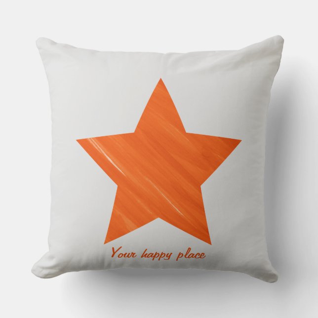 Almofada Estrela Laranja Mínima Legal Anestésica Personaliz (Frente)