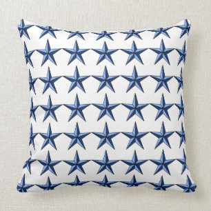 Almofada Estrelas Azuis Patriotas no Travesseiro de Destaqu