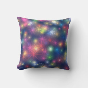 Almofada Estrelas brilhantes coloridas Luzes cósmicas