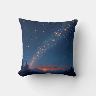 Almofada estrelas cintilantes e céus fantásticos