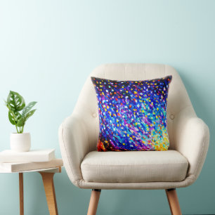 Almofada Estrelas Coloridas No Céu Azul. Comprar Agora