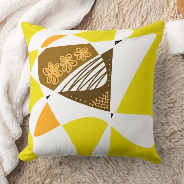 Almofada Estrelas De abstrato: Mostarda Laranja Marrom (Cobertor)