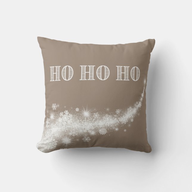 Almofada Estrelas de Traços Brancos Ho Ho Ho (Frente)