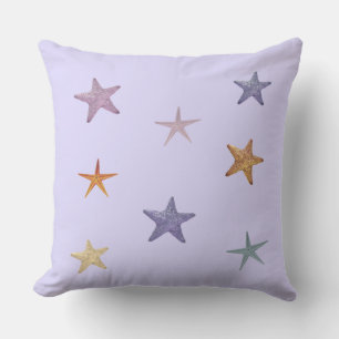 Almofada Estrelas do mar em pervinca clara