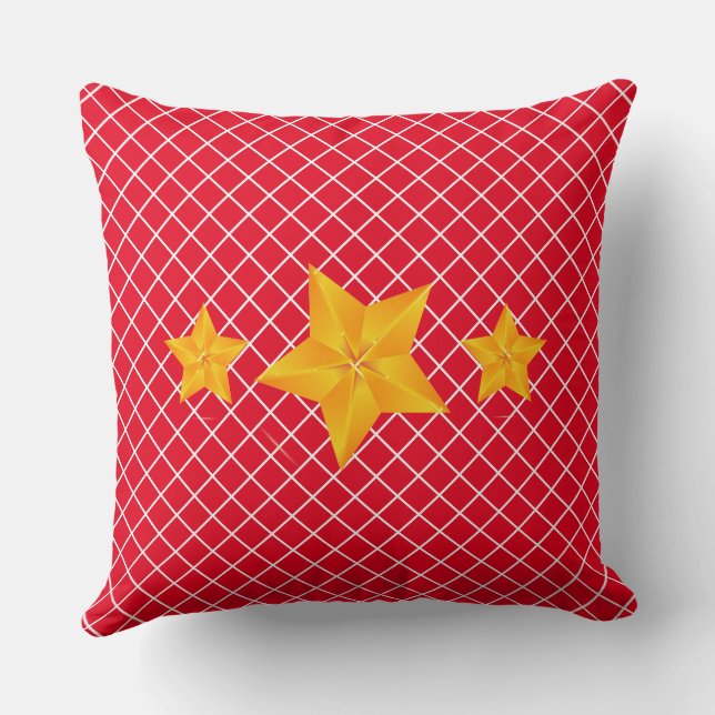 Almofada Estrelas Douradas Negrosas/Travesseiro decorativo  (Verso)