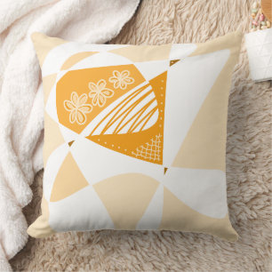 Almofada Estrelas E Estrelas De abstrato: Branco De Caramel
