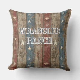 Almofada Estrelas e faixas CHURRASCO de texto editável