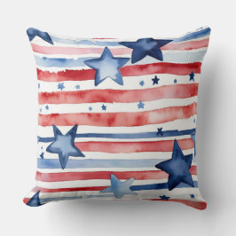 Almofada Estrelas e faixas desbotadas