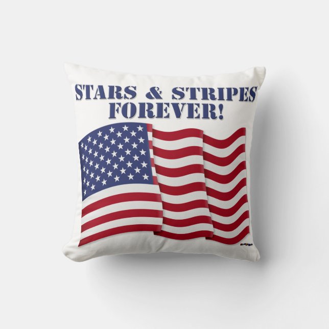 ALMOFADA ESTRELAS E STRIPES PARA SEMPRE! (Frente)