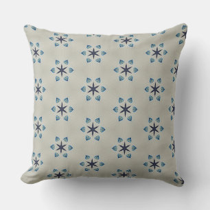 Almofada Estrelas e Travesseiro decorativo bege azul