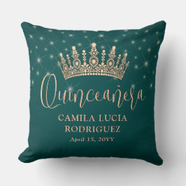 Almofada Estrelas Elegantes Rosa Dourada Quinceañera Green 