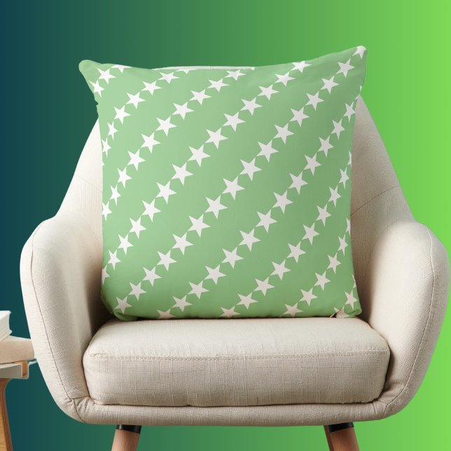 Almofada Estrelas Mínimas Mínimas Brancas (Criador carregado)