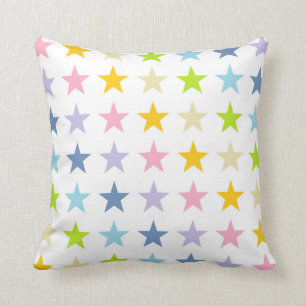 Almofada Estrelas Pastel do arco-íris