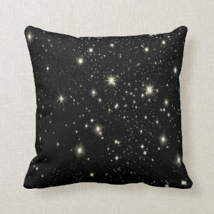 Almofada Estrelas pelo preto & pelo branco do travesseiro