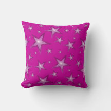 Estrelas Rosa impressas travesseiro decorativo qua
