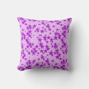 Almofada Estrelas roxas sobre fundo de lavanda