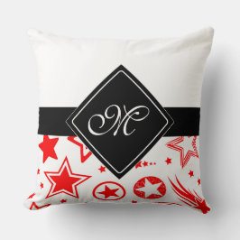 Almofada Estrelas Tatuagens Vermelhas + suas ideias