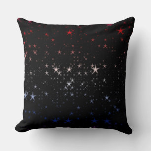 Almofada Estrelas Vermelhas, Brancas e Azuis
