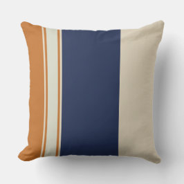 Almofada Estrias Amarelas Azuis e Pérolas