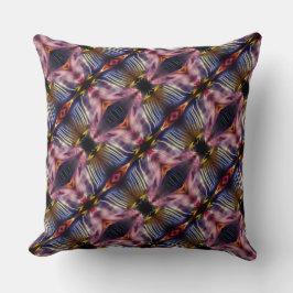 Almofada Estrias transversais curvas em salmão chuvoso a pr