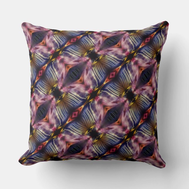 Almofada Estrias transversais curvas em salmão chuvoso a pr (Frente)