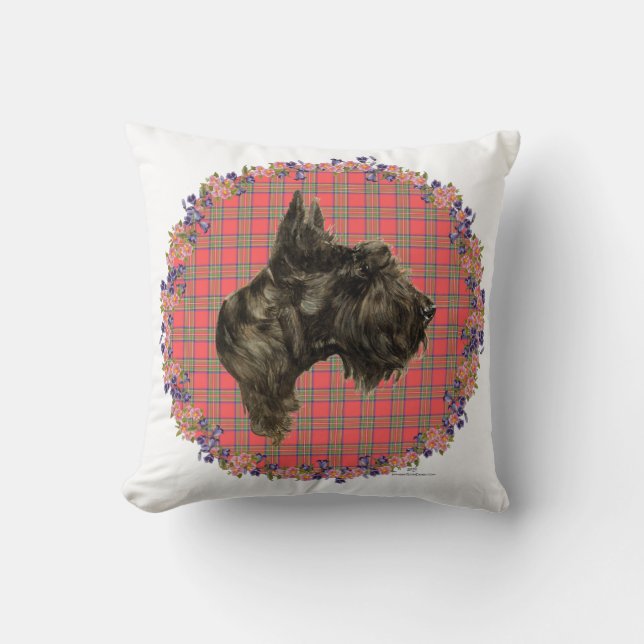 Almofada Estudo de Cabeça em Tartan (Frente)