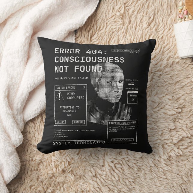 Almofada Esvaziado - Desenho de Streetwear Tecno-Brutalist (Cobertor)