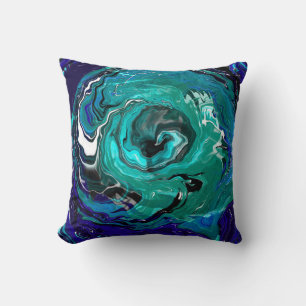 Almofada Eternidade Azul Abstrato Art