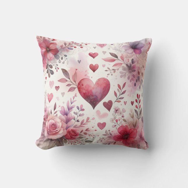 Almofada Eterno Romance: Um Padrão Clássico De Dia de os na (Frente)