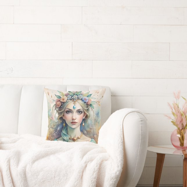Almofada Ethereal Watercolor Queen Pillow (Sofá)