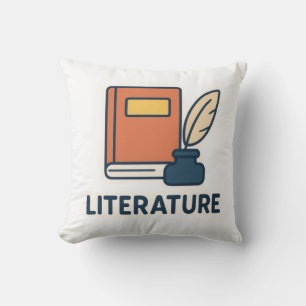 Almofada Etiqueta de Assunto de Literatura - Livro e Enquet