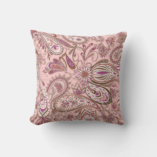 Almofada Etnia Floral: Oriental Paisley Design.
