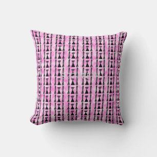 Almofada Etnia, Padrão Incrível de Arte Africana, Rosa e Br