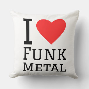 Almofada Eu adoro adesivo de metal quadrado funk
