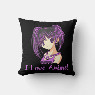 Almofada Eu Adoro Anime! Anime Girl otaku Manga