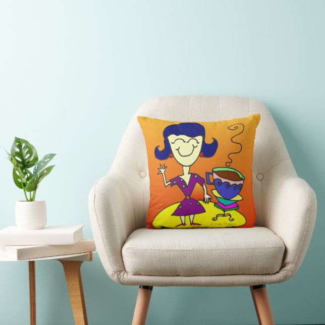 Almofada Eu adoro café (Cadeira)